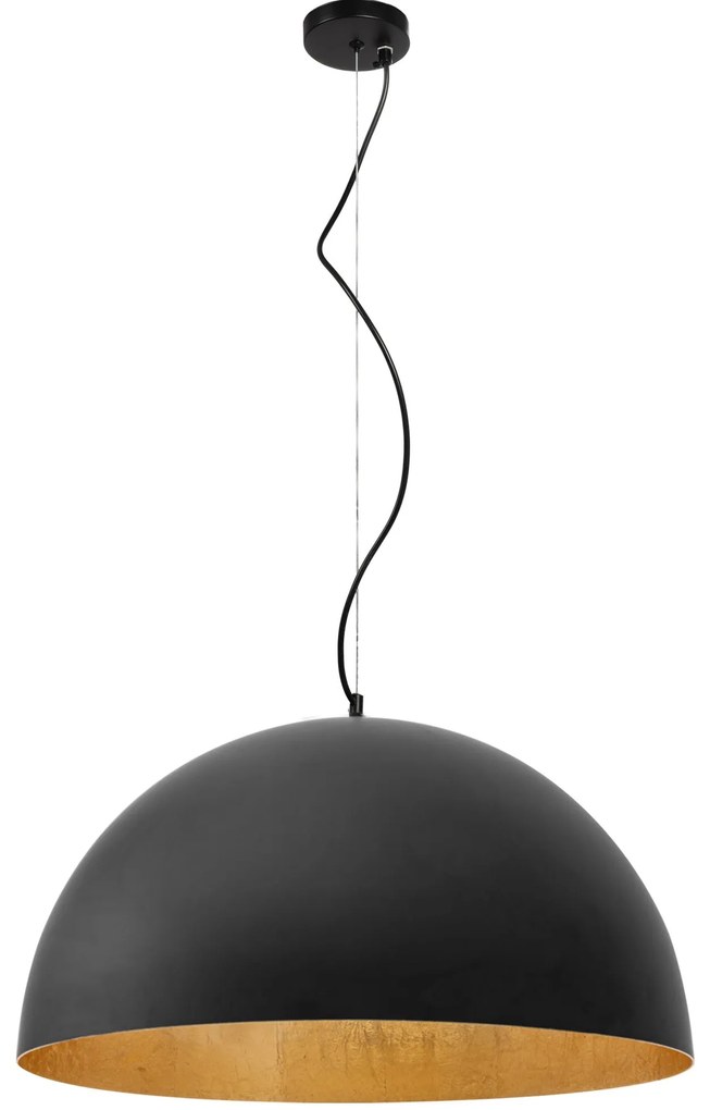 Plafondlamp Hangend Metalen Kom Zwart 50cm APP379-1CP