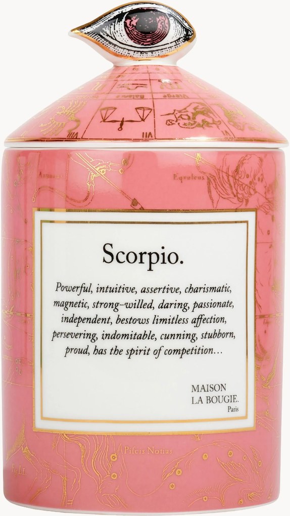 Handgemaakte geurkaars Scorpio (cassis & witte muskus)