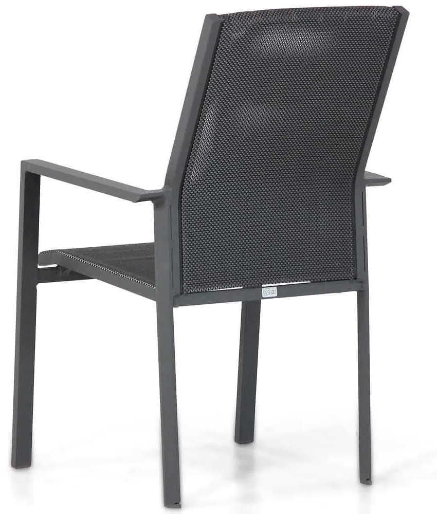 Tuinset 4 personen 90 cm Aluminium/textileen Grijs Presto Ricadi/Mondello