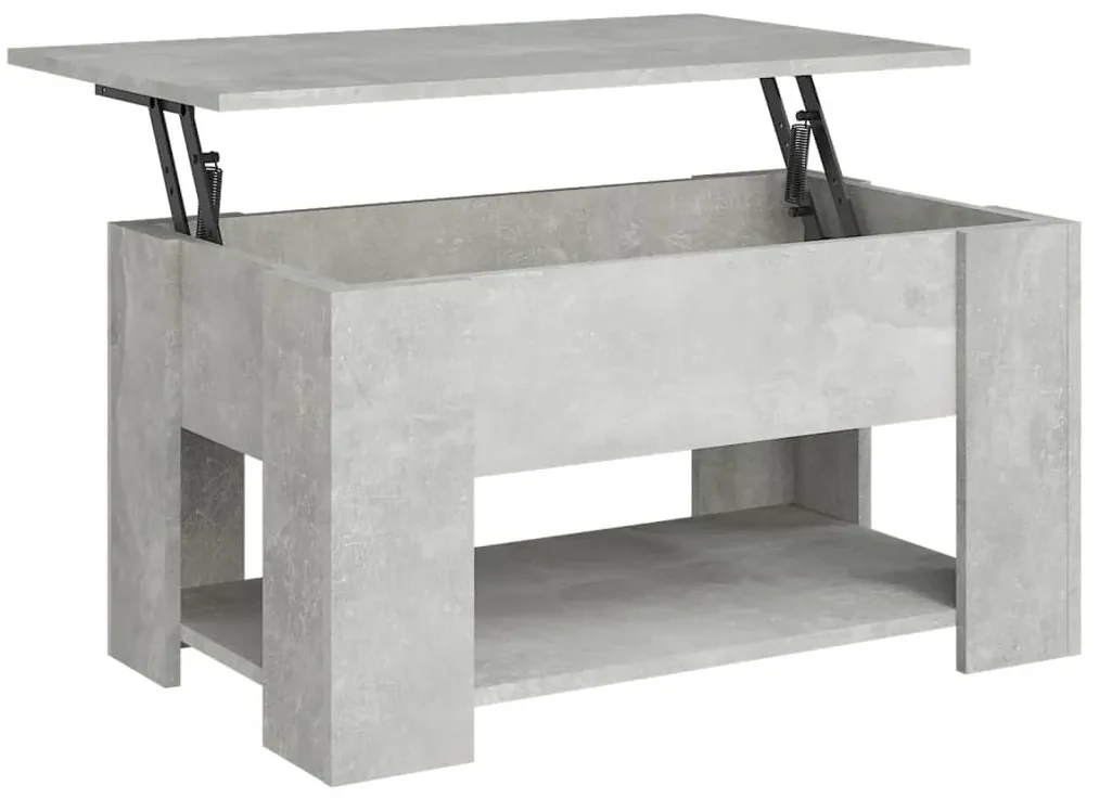 vidaXL Salontafel 79x49x41 cm bewerkt hout betongrijs