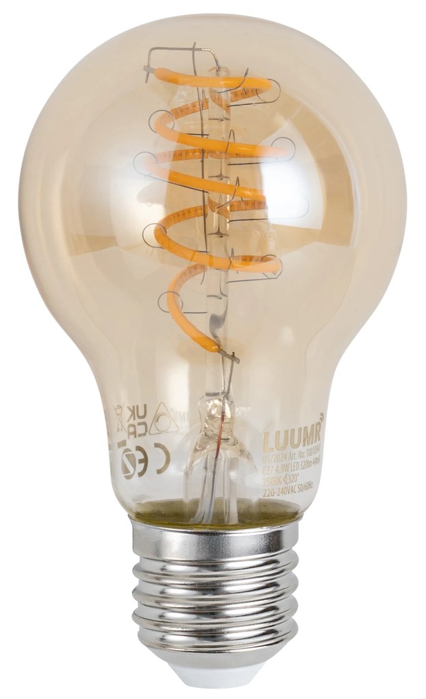 Smart E27 dimbare LED lamp A60 amber 4.9W 320 lm 2500K