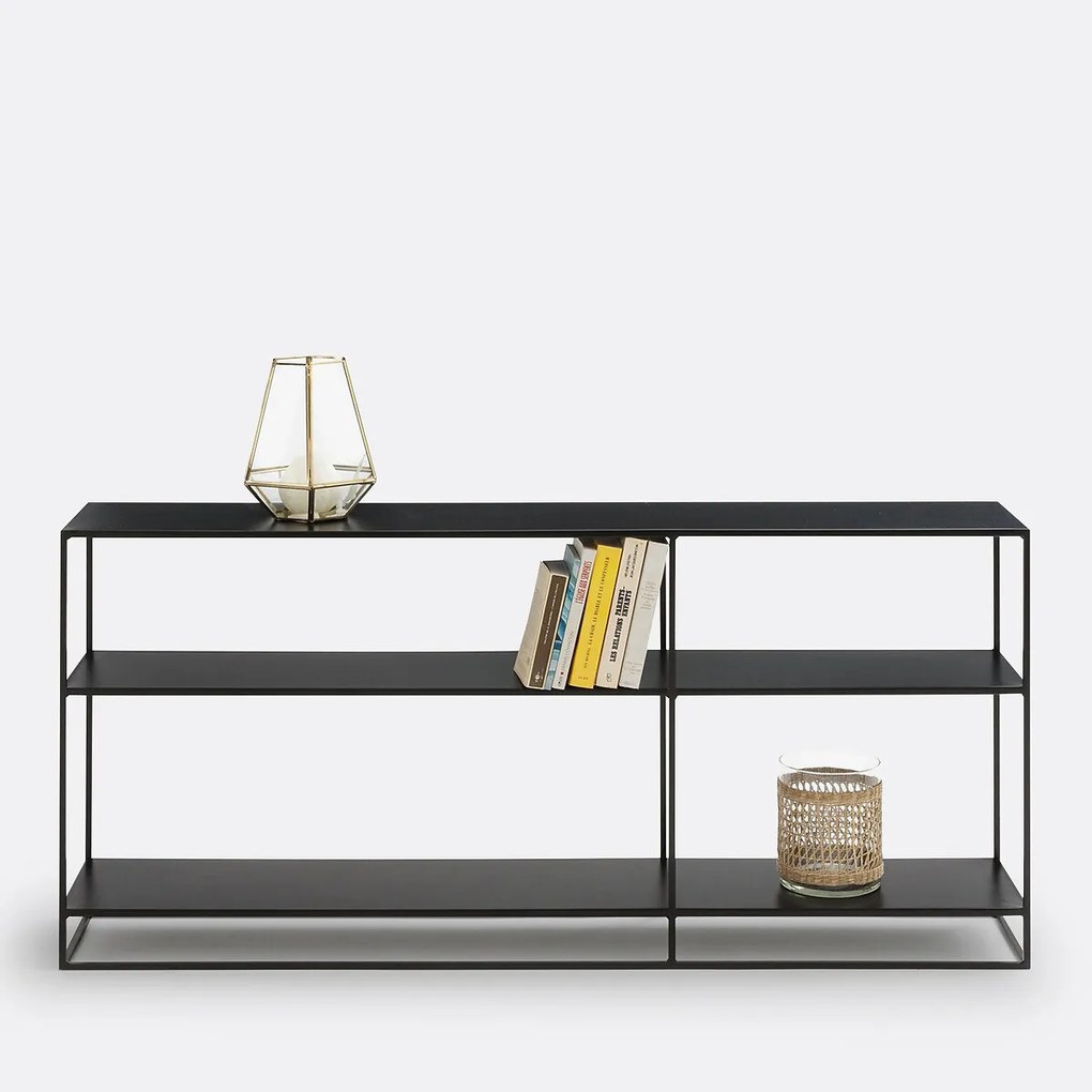 Lage boekenkast, staal metaal, 2 functies, MIVA