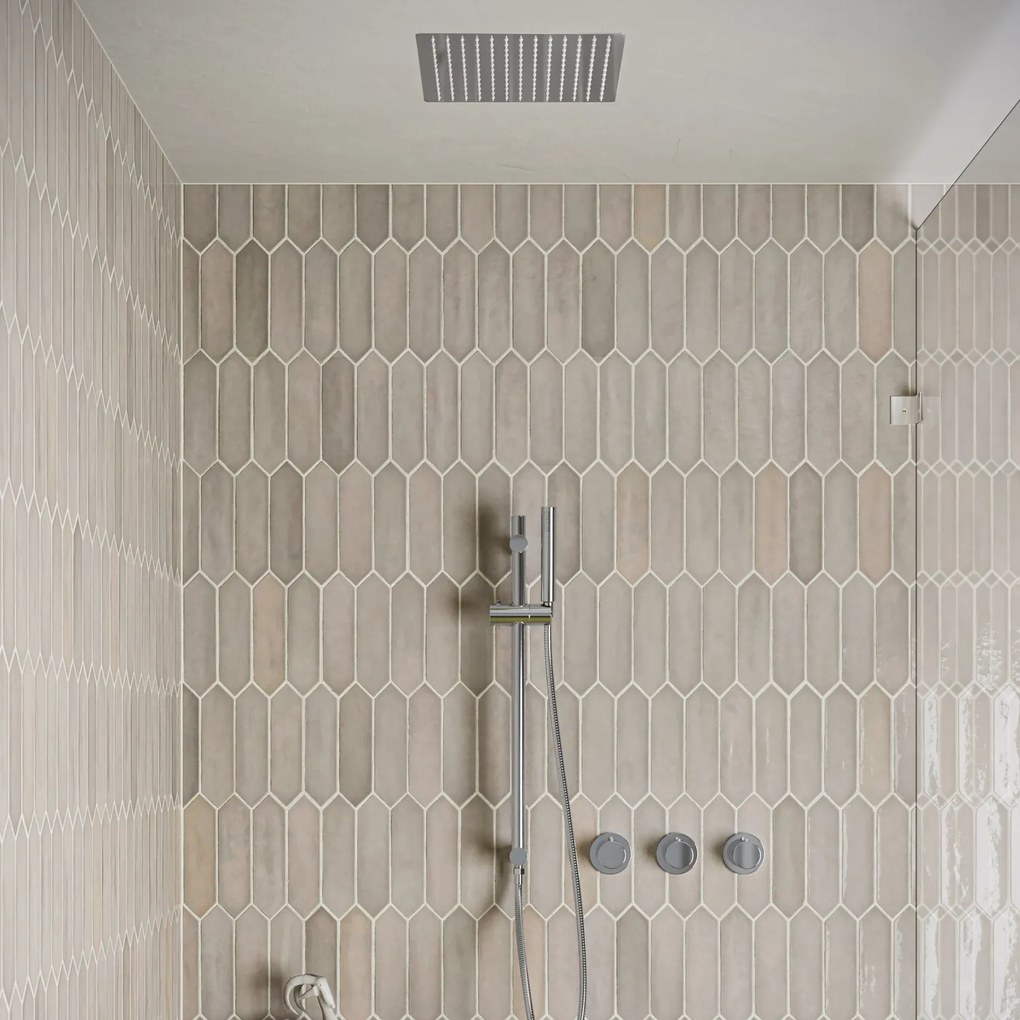 Saniclear Plus inbouw regendouche met inbouw douchekop 30x30cm, glijstang en staafhanddouche chroom