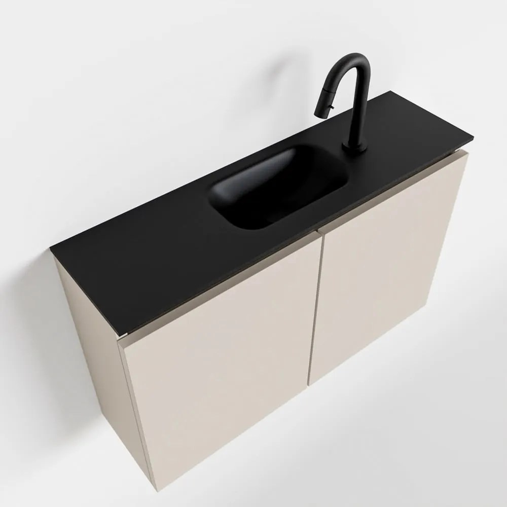 Mondiaz Ture 80cm toiletmeubel linen met wastafel urban midden 1 kraangat