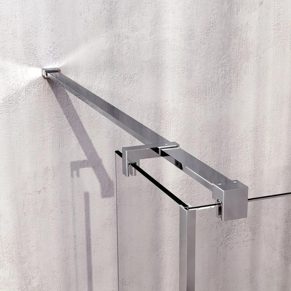 Brauer Oblivion inloopdouche helder glas 130cm met 40cm zijwand chroom