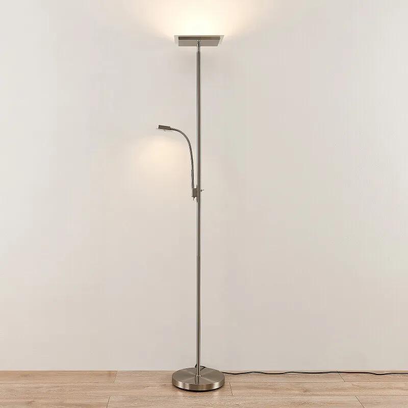 Kavi LED vloerlamp met leeslamp, hoekig - lampen-24