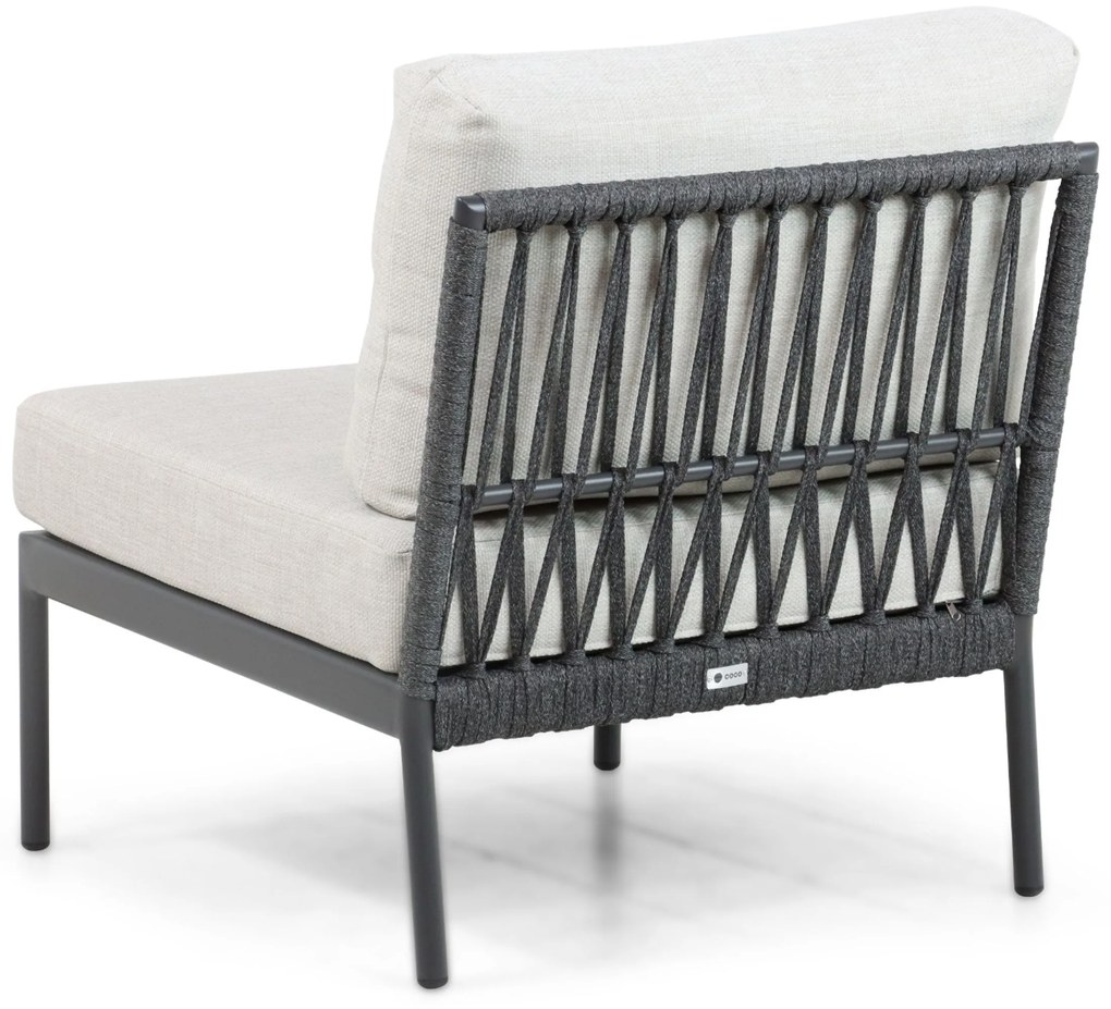 Hoek loungeset 6 personen Aluminium/rope Grijs  Coco Puerto