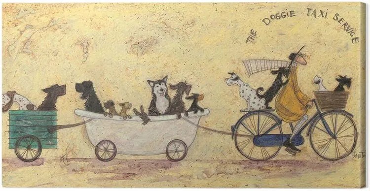 Schilderij op canvas Sam Toft - The Doggie Taxi Service