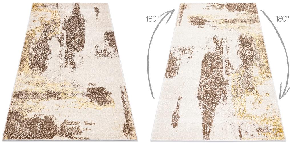 Tapijt MEFE modern 8731 Rosette vintage gewreven  - Structureel,  twee poolhoogte ,  beige