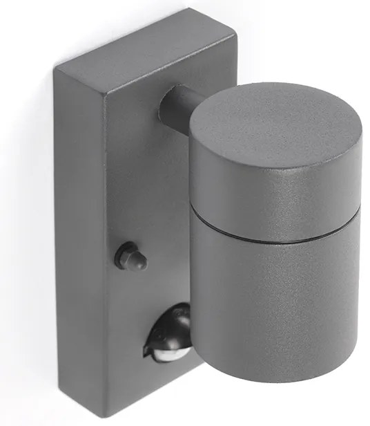 Buitenwandlamp antraciet IP44 met bewegingssensor - Solo