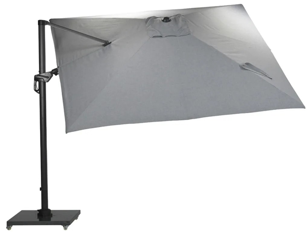 Garden Impressions Zweefparasol Hawaii Deluxe 300x300 - donker grijs - licht grijs