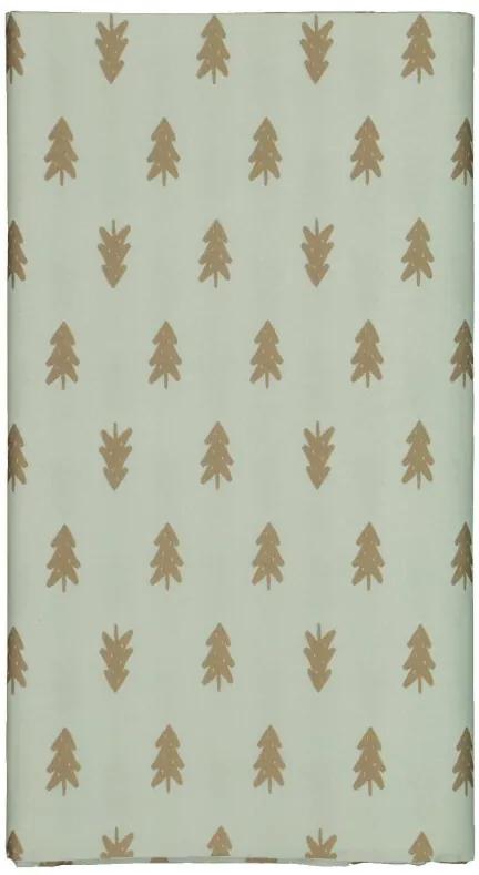 Tafelkleed Papier 138x220 Groen Met Dennenbomen