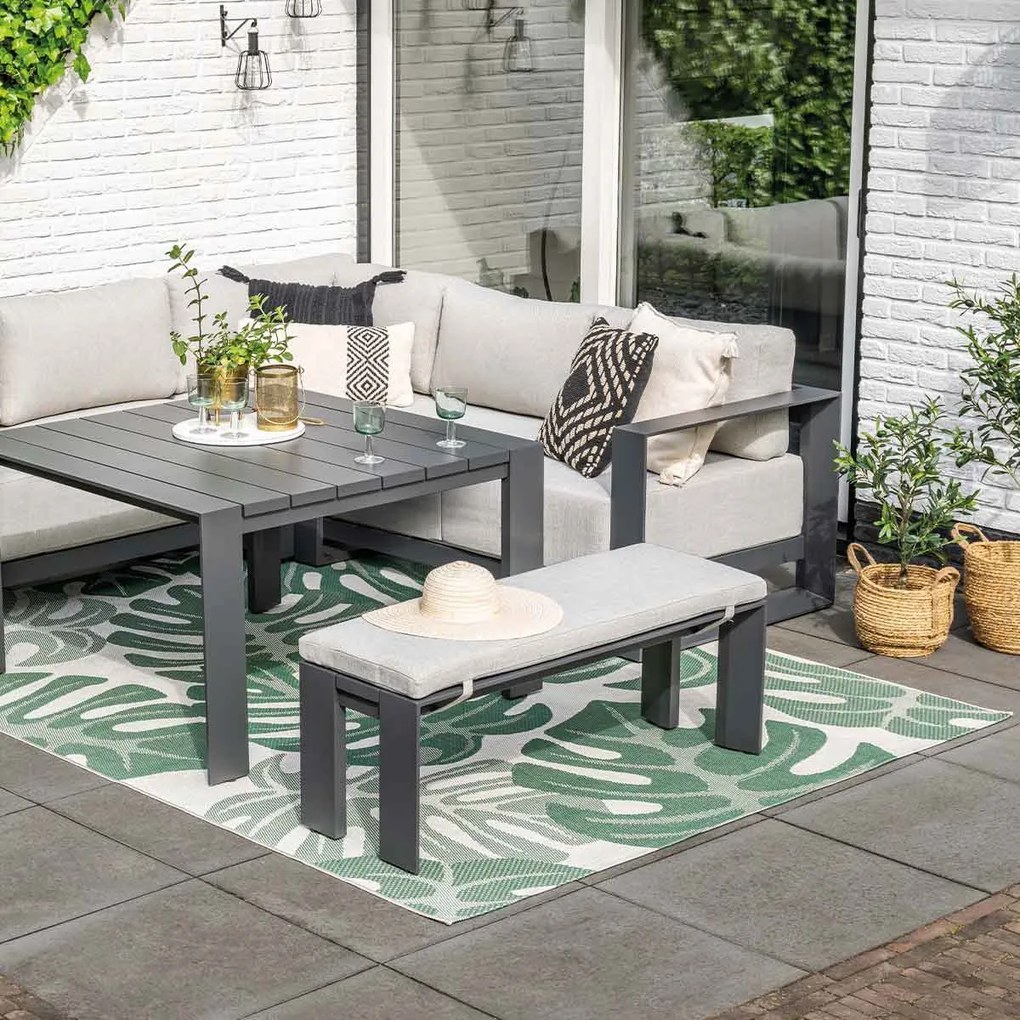 Garden Impressions Malakka sportbank 115,5x43 cm - donker grijs