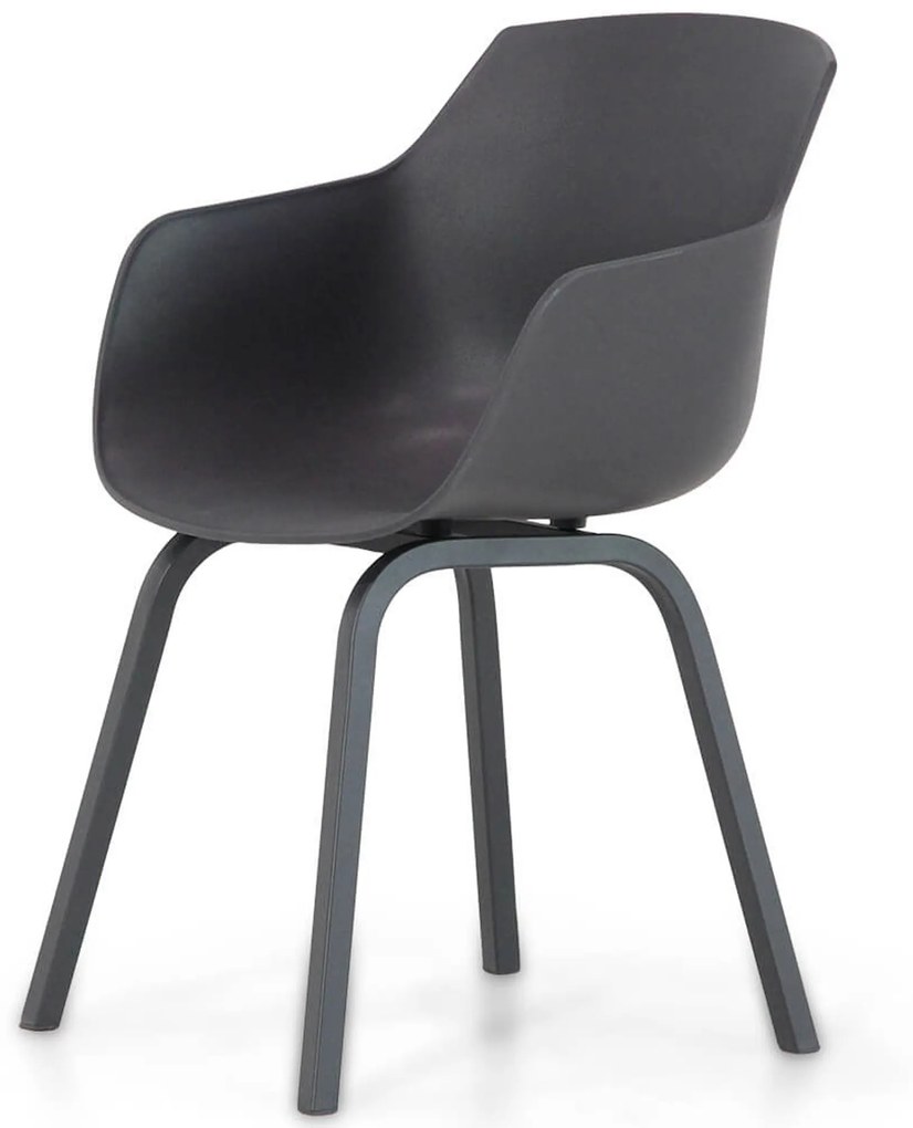 Tuinset 4 personen 90 cm Kunststof Grijs Lifestyle Garden Furniture Salina/Mateo