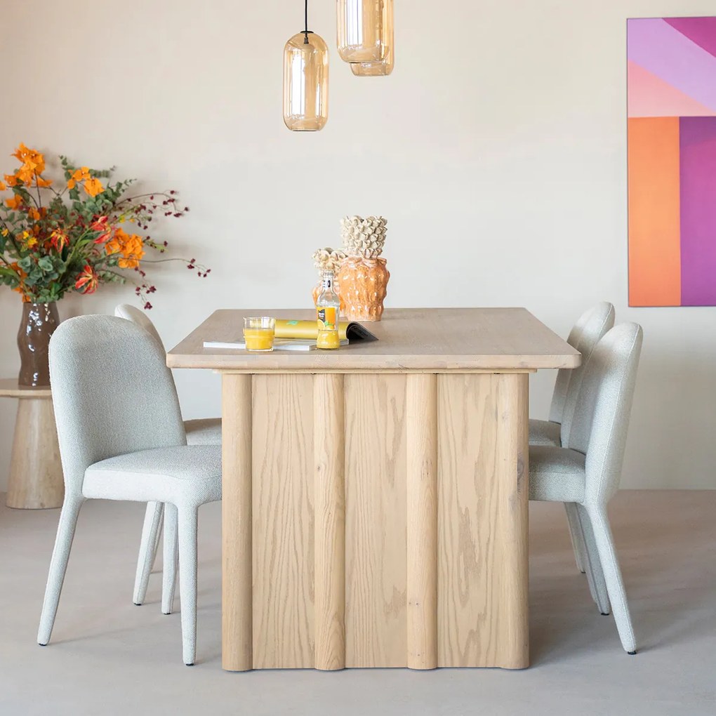Eleonora Jake Design Eettafel Eiken Naturel 180x100 Cm - 180 X 100cm.