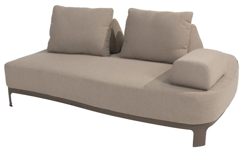 4 Seasons Outdoor Santorini hoek loungebank terre met XL-hoek *Showroommodel Loungebank bruin weerbestendig