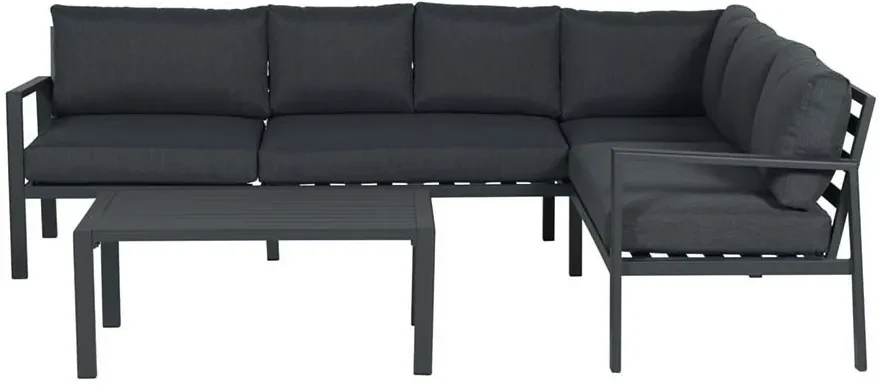 Garden Impressions Denver loungeset 4-delig - zwart