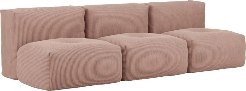 Soft Zitzak Indoor 3 Seater Open - Corduroy Rose