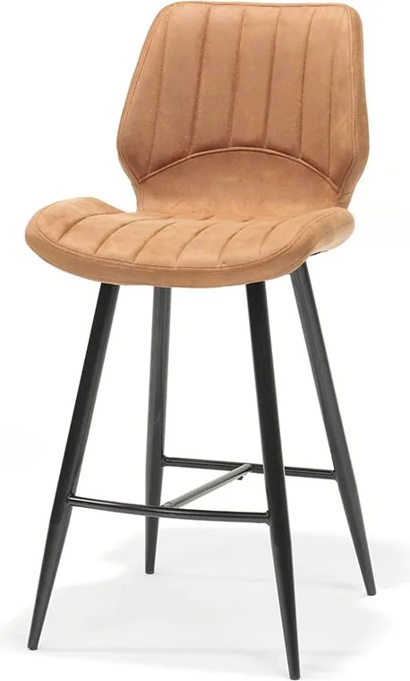 Barkruk Brenn - lederlook Soft cognac