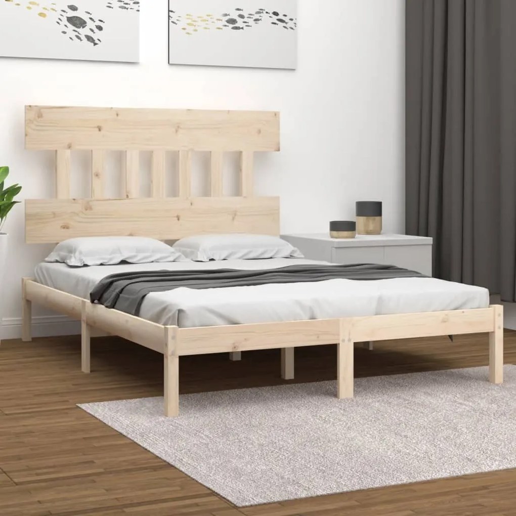 vidaXL Bedframe massief hout 120x200 cm