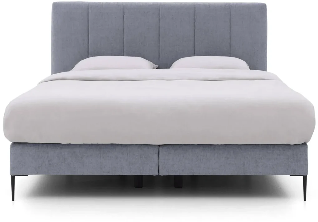 Goossens Boxspring Ease Solid Incl. Matras, Vlak 180 x 210 cm (=2x 90 x 210 cm) met hoofdbord + 2x matras shapes 1