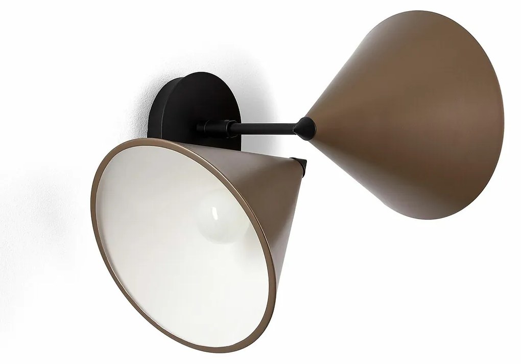 Wandlamp met dubbele kegel Moke