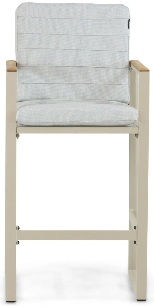 Barstoel Aluminium/Teak Taupe-naturel-bruin Lifestyle Garden Furniture Faro