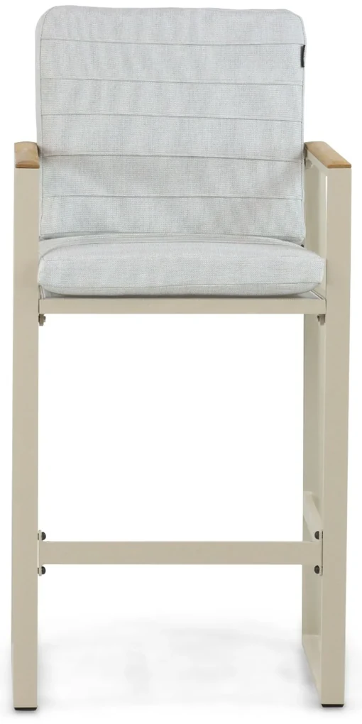 Barstoel Aluminium/Teak Taupe-naturel-bruin Lifestyle Garden Furniture Faro
