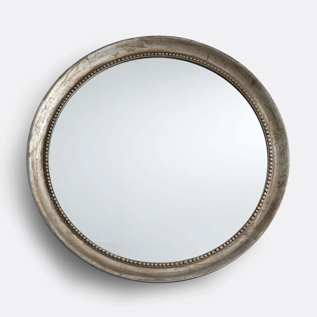 Ronde spiegel in massief mangohoutØ100 cm, Afsan