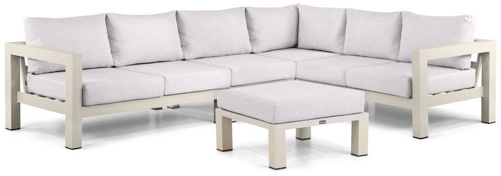 Hoek loungeset 6 personen Aluminium Taupe Lifestyle Garden Furniture Luca