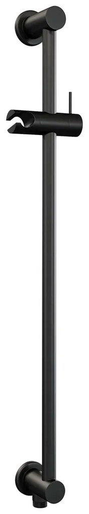 Brauer Stripe inbouw regendouche met 25cm hoofddouche, met plafondarm, glijstang en staafhanddouche set 21 zwart mat