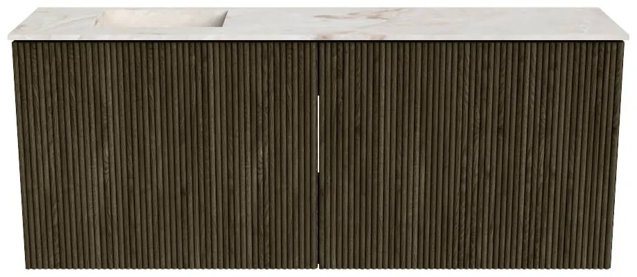 Mondiaz Joya DLux 100cm toiletmeubel shadow met wastafel faye links 1 kraangat frappe