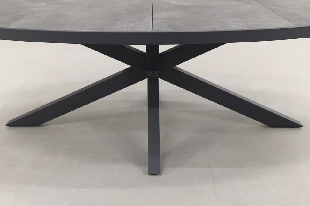 Jasmine Black/Silva 240x115 cm. ovale tuinset - 7-delig