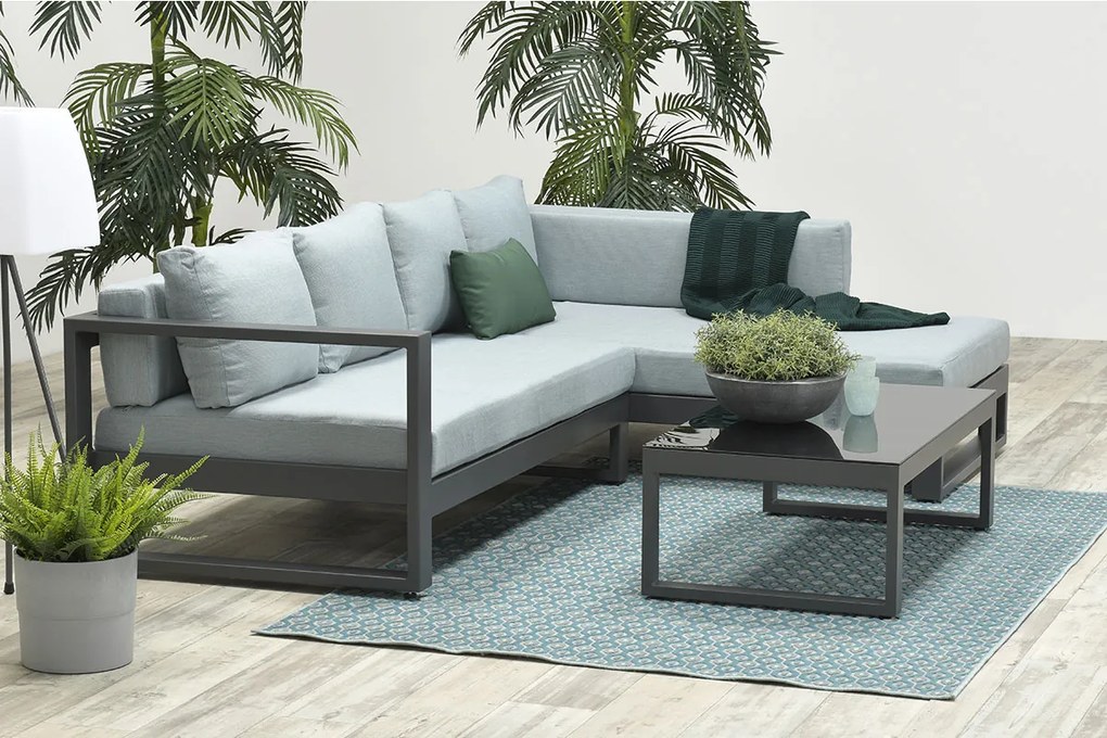 Garden Impressions Kiki loungeset 3-delig links - mint grijs