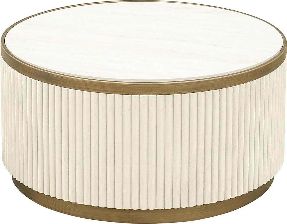 Richmond Interiors Tivoli Ronde Salontafelset Beige Goud - 91 X 91cm.