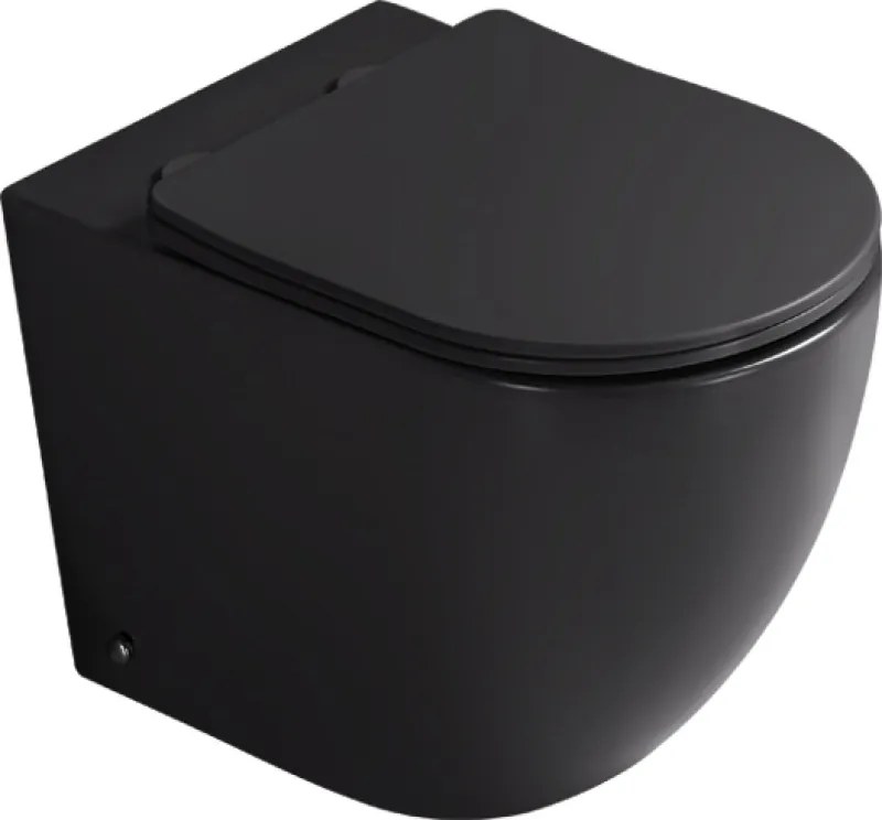 Mexen Lena staande wc-pot Rimless Tornado met softclose slim zitting, duroplast, mat zwart - 3222T4085
