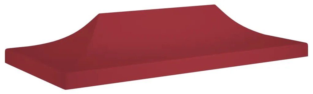 vidaXL Partytentdak 270 g/m² 6x3 m bordeauxrood