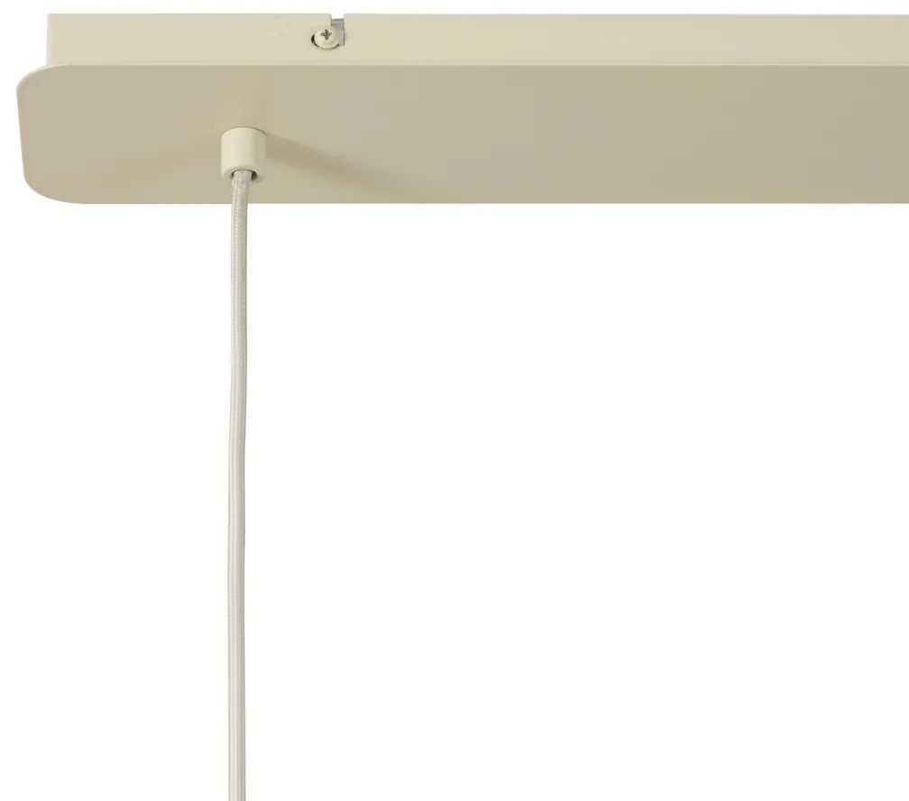 Japandi hanglamp beige met stoffen kap 2-lichts - Bida