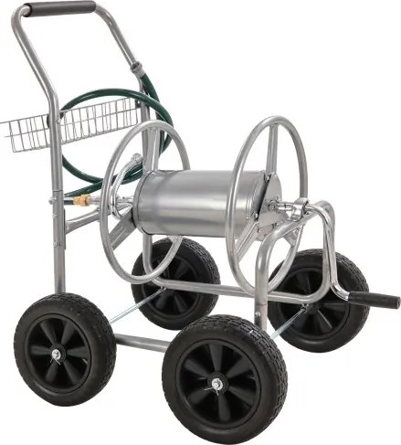 VEVOR Slangenwagen, 7620/12191 cm hogedruk tuinslangenwagen, mobiele slanghaspel met vier wielen, handgreep en netmand, slanghaspel voor tuinirrigatie, autowasstraat, 855 x 550 x 890 mm