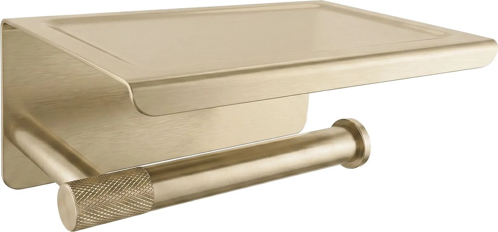 Toiletrolhouder met planchet 6613 Modern Gold Brush