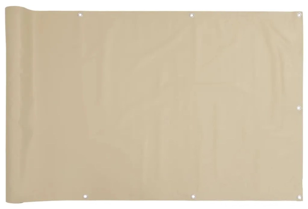 vidaXL Balkonscherm 90x300 cm oxford stof beige