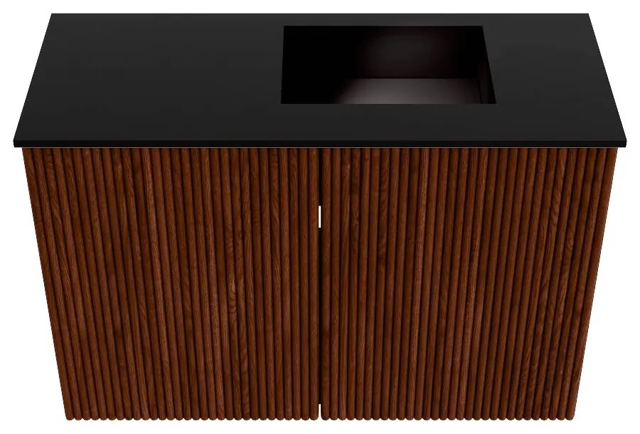 Mondiaz Joya 60cm toiletmeubel ruby met wastafel faye rechts 1 kraangat urban