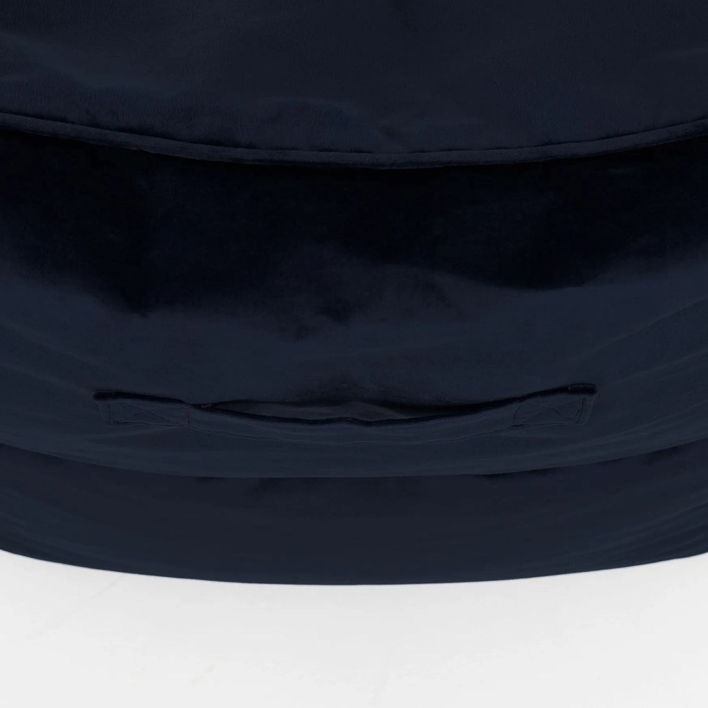 Natalia Velvet Armchair Bean Bag + Footstool