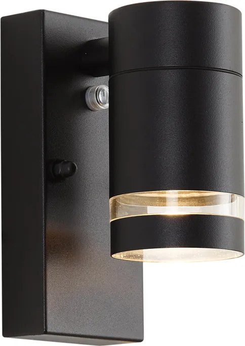 Moderne buiten wandlamp zwart IP44 met schemersensor - Ensam