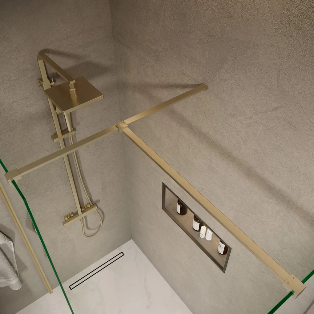 Saniclear Brass stabilisatiestang 100cm geborsteld messing - mat goud