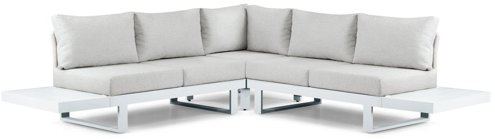 Hoek loungeset 5 personen Aluminium Wit  Lifestyle Garden Furniture Lorenzo
