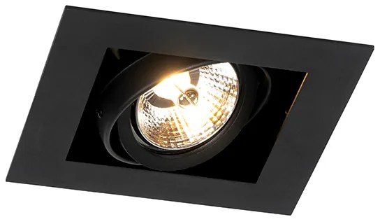 Set van 6 Moderne inbouwspot zwart verstelbaar - Oneon 70