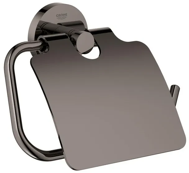 GROHE Essentials closetrolhouder met klep hard graphite 40367a01