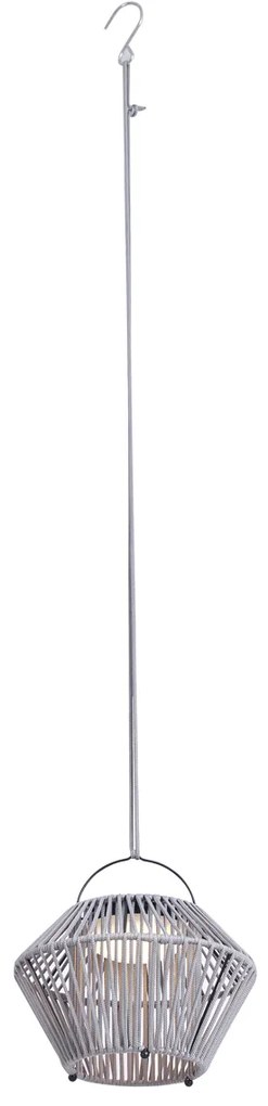 Buitenlamp Bohemian tafellamp grijs incl. LED 3-staps dimbaar IP54 solar oplaadbaar - DucoBohemian IP54 Bohemian Buitenverlichting rond