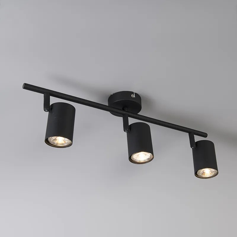 Moderne Spot / Opbouwspot / Plafondspot zwart kantelbaar 3-lichts - Jeana Modern GU10 Binnenverlichting Lamp